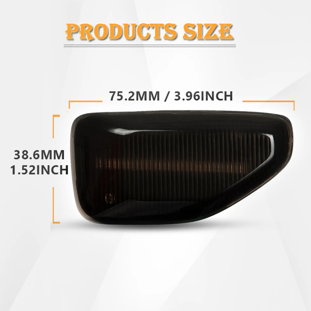 

1Pair LED Side Marker Turn Signal Repeater Dynamic Lights For Dacia Sandero MK2 Logan MCV MK2 Duster