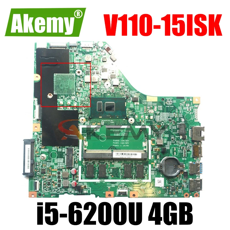 

Akemy для Lenovo V110-15ISK V110-15IKB Материнская плата ноутбука 15277-1N 448.08B01.001N процессор i5-6200U оперативная память 4 Гб протестированы 100% рабочих