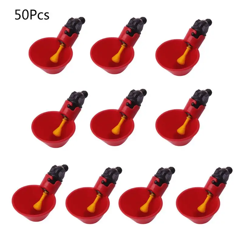 

Poultry Automatic Water Drinking Cup Bird Hen Chicken Drinker Coop Feeder Bowl