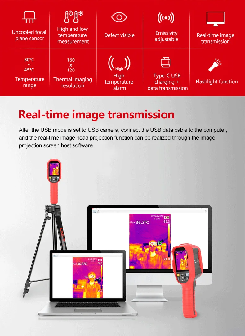 UTi165K тело инфракрасный тепловизор высокая точность измерения температуры ручной