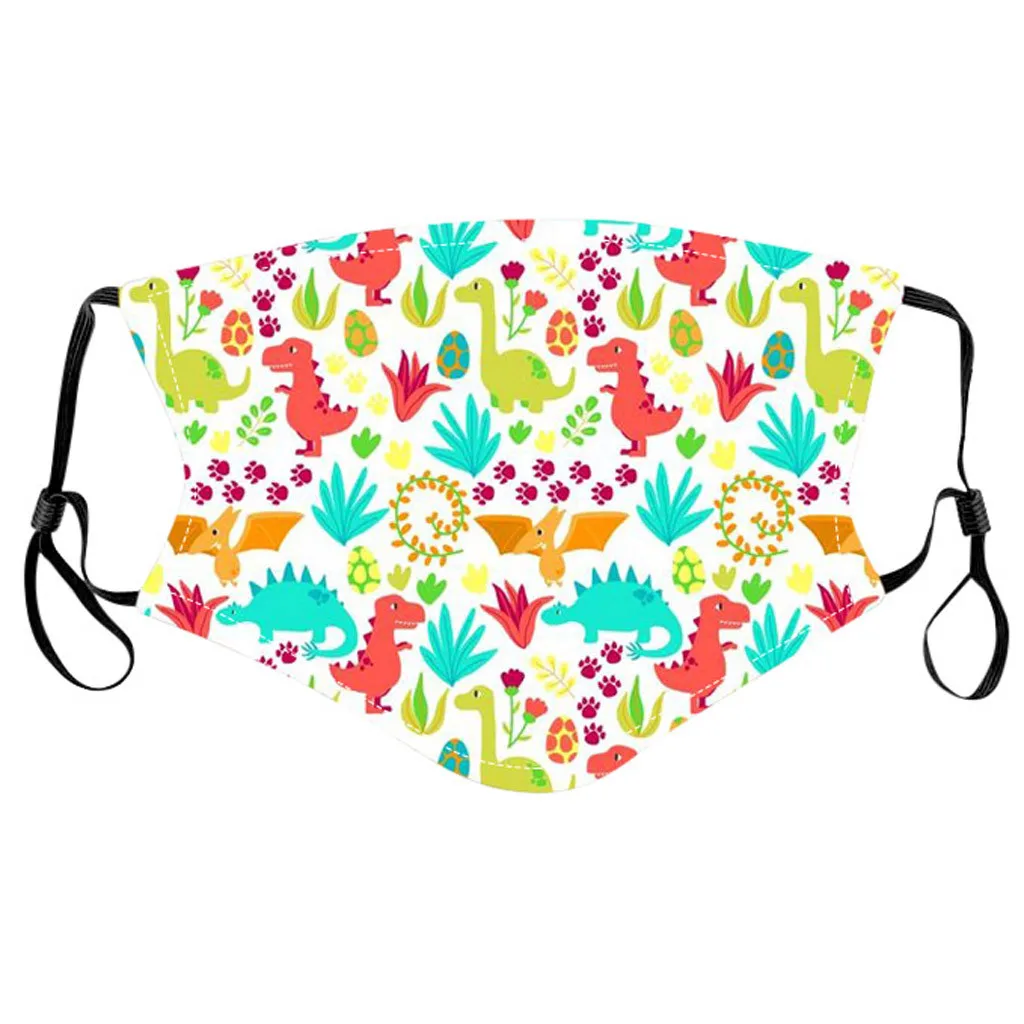 

10PCS Children's Dinasour Printed Mask Adjustable and Breathable cute kids Children face mask mascarilla reutilizable #40