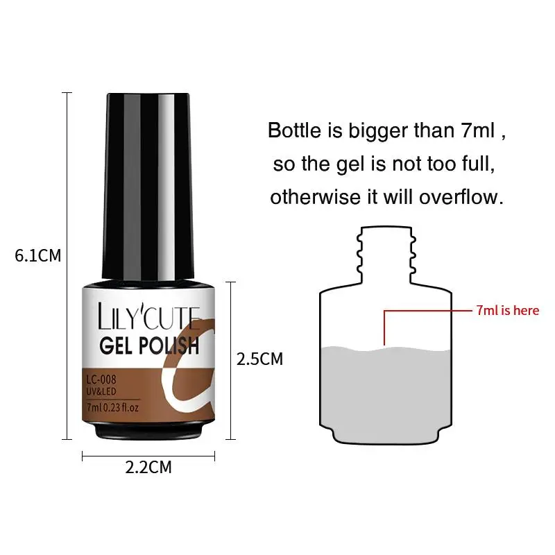 LILYCUTE 10/20 Pcs Gel Nail Polish Set Color With 54W Lamp Glitter Hybrid Varnish Base Top Coat Soak Off UV Art | Красота и здоровье
