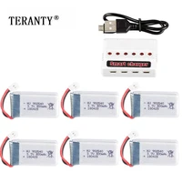 3.7V 800mAh 902540 bateria Lipo + ładowarka usb dla Syma X5 X5C X5SC X5SW TK M68 MJX X705C SG600 zdalnie sterowany Quadcopter Drone części zamiennych 1