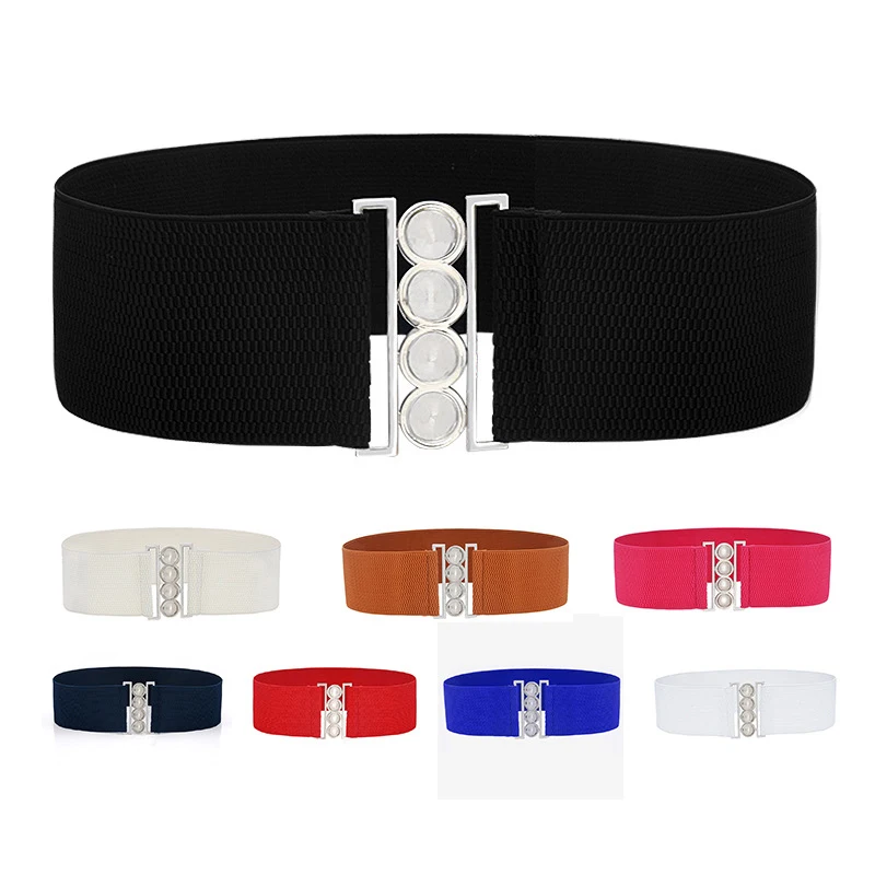 

Elastic Imitation Pearls Black Belts for Women Luxury Belts for Jeans Dress Female Wedding Dress Hot Waistband Lady Cummerband