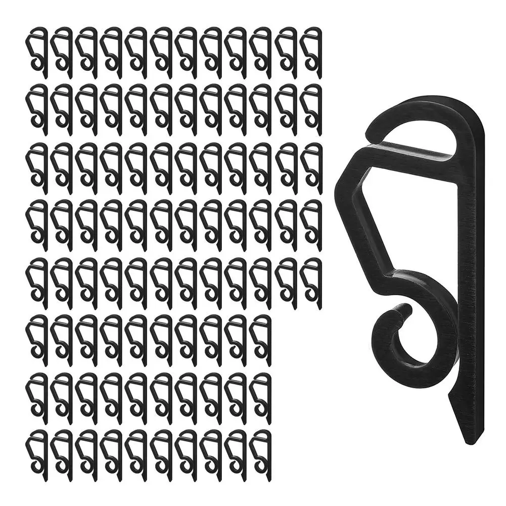 

100 шт., крючки для подвешивания желоба, рождественский светильник, зажим для гирлянды, крючок для желоба, уличный рождественский сказочный светильник, зажим для рождественской вечеринки, декор