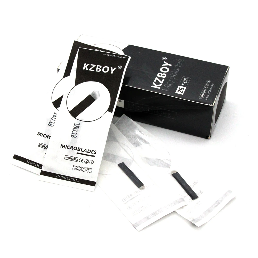 

KZBOY EO Gas Sterilized Disposable Universal Eyebrow Microblading Needles 18U.18mm Nano Tattoo Blades for Permanent Make Up