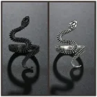 Кольцо в виде змеи мужское, винтажное готическое индивидуальный стиль панк, регулируемое, подарочное ювелирное изделие