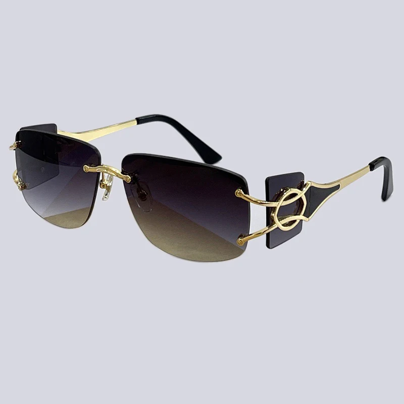 

Солнечные очки без оправы для мужчин и женщин, градиентные солнцезащитные, брендовые дизайнерские, для вождения