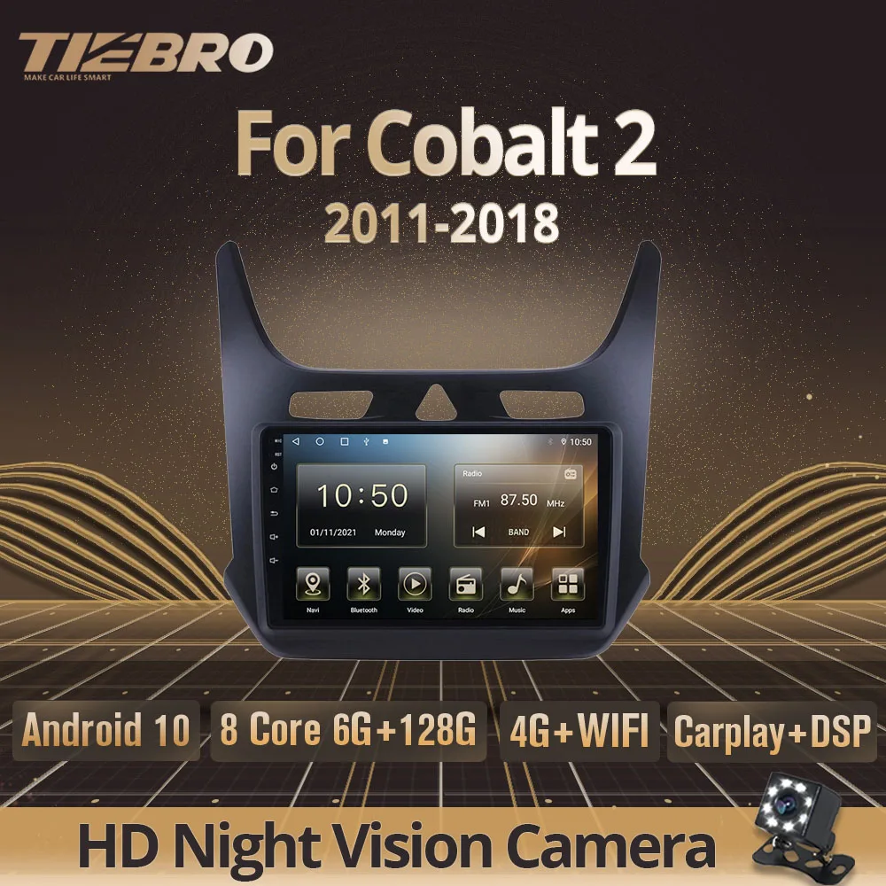 Автомагнитола Tiebro 2DIN Android 10 для Chevrolet Cobalt 2 2011-2018 автомобильный GPS-навигатор
