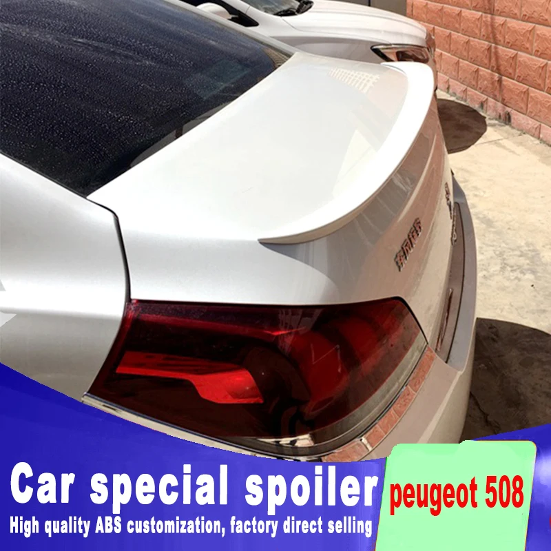 Высококачественный спойлер из АБС пластика для peugeot 2010 508 2015 заднего багажника