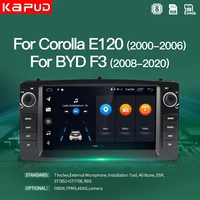kapud android 10 0 car multimedia stereo player for toyota corolla altis e120 2000 2006 for f3 2003 2013 gps 7 inch car dvd