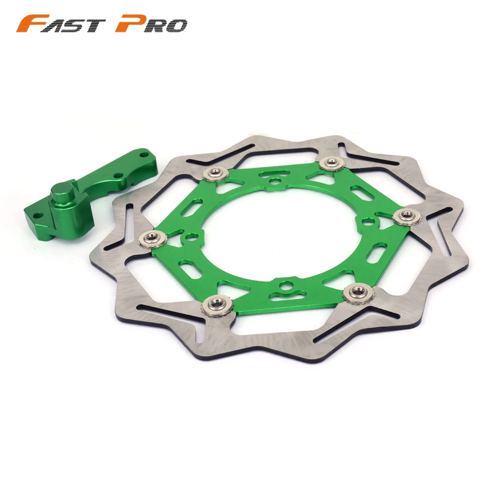 

270MM Front Floating Brake Disc Rotor & Caliper Bracket Adapter for Kawasaki KX125 KX250 06-08 KX250F KX450F 06-15 KLX450R 07-15