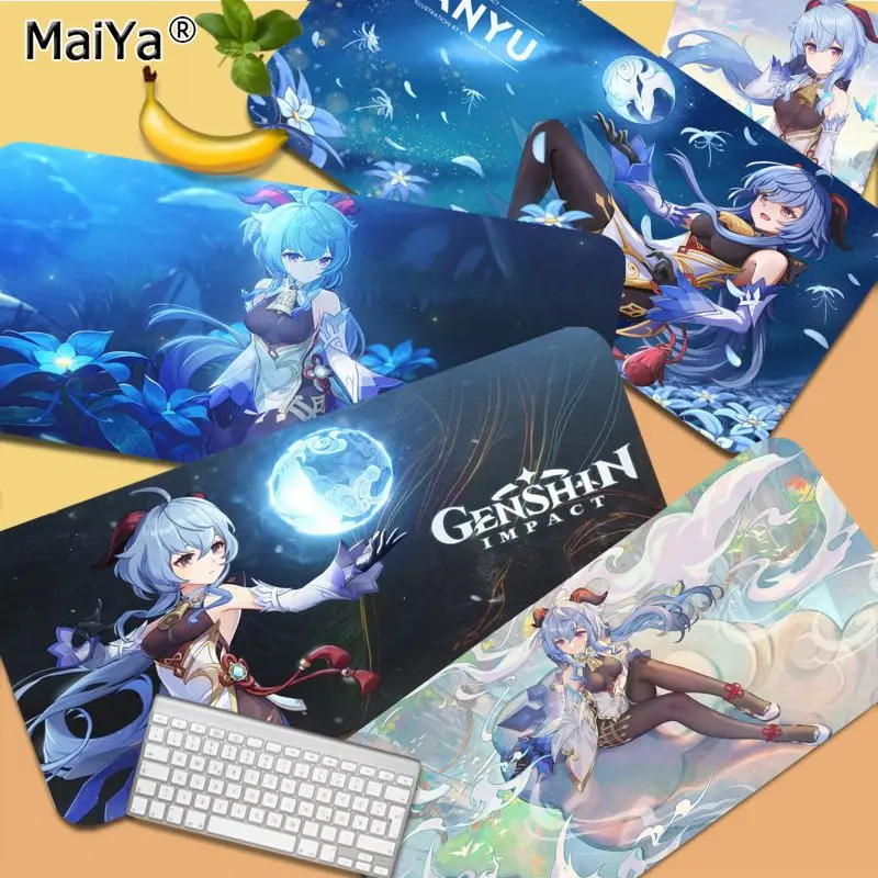 

Игровой коврик Genshin Impact Ganyu Boy, настольный резиновый коврик для мыши и ноутбука, размер для игровой клавиатуры