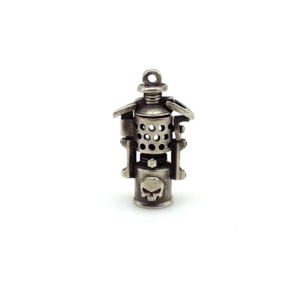 

EDC DIY Pendant White Brass Key Ring Mini Barn Lantern Model Man Keychain Outdoor Tool Accessories