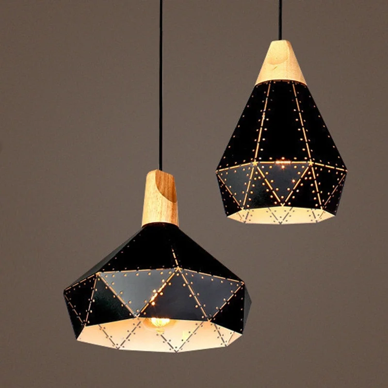 Pendant Lights, Modern Lighting Lamps, Diamond Shape Starry Metal Modern Lamp for Kitchen Island Dinning Living Room Decoration