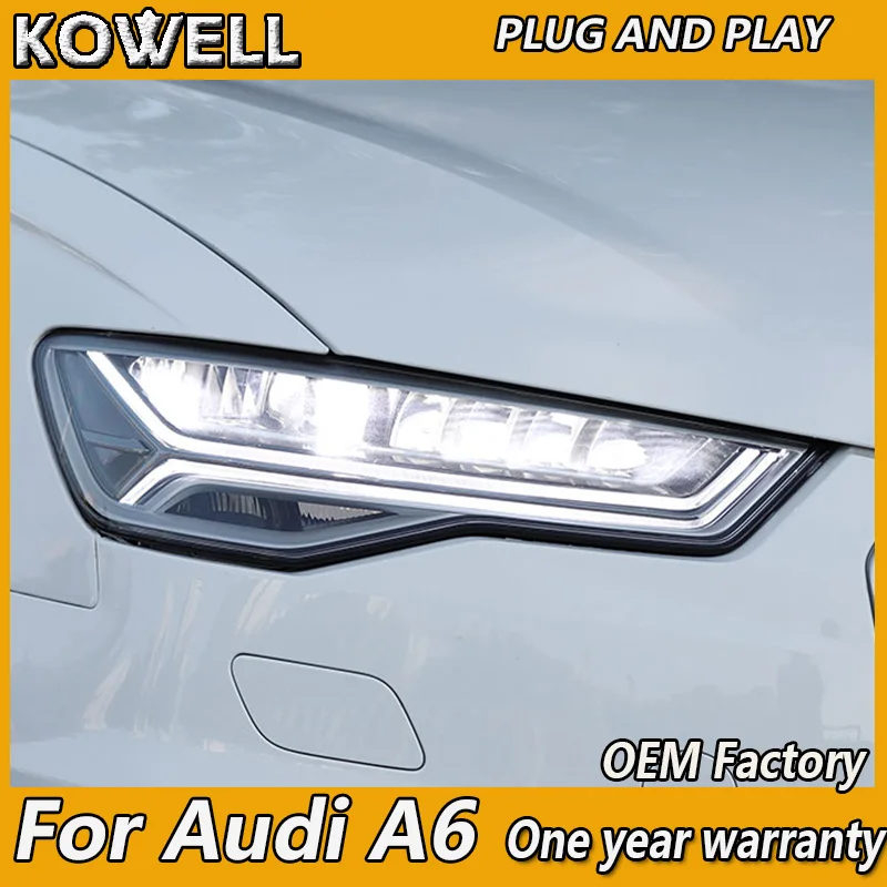 Автомобильные аксессуары KOWELL для Audi A6 передсветильник фара светодиодная