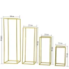 Золотыебелые цветочные подставки, металлические дорожные свинцовые Свадебные фотостеллажи для украшения торжества Вечерние