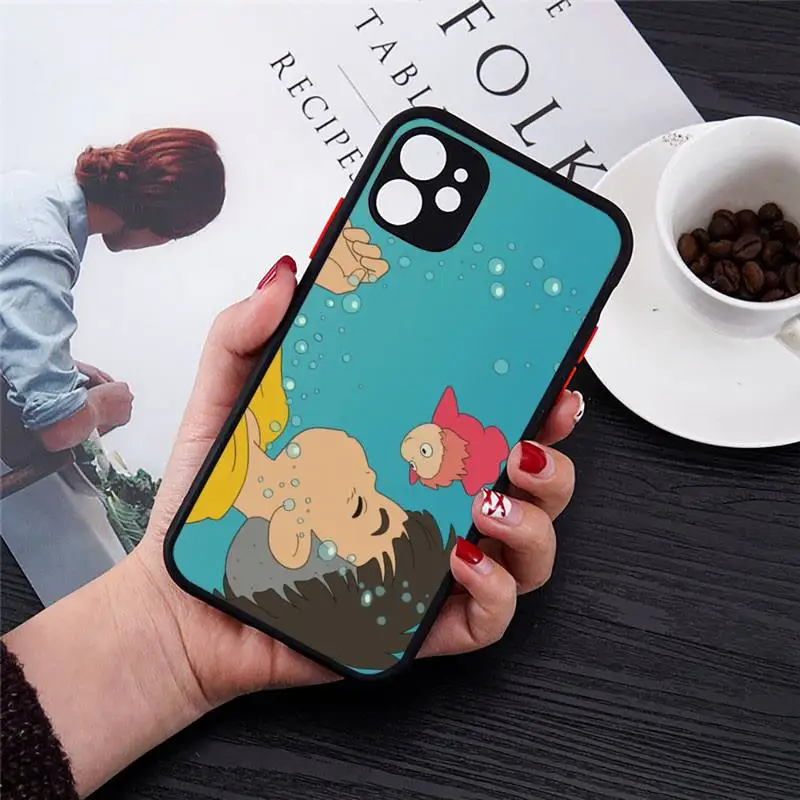 

Ponyo Studio Ghibli Anime Phone Case matte transparent For iphone 7 8 11 12 plus mini x xs xr pro max cover