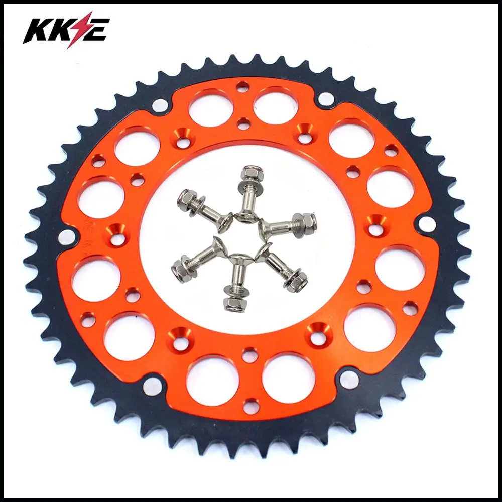 Голубая/оранжевая алюминиевая цепная Звездочка KKE 44T для EXC EX F SX 125 250 350 450 520 1998