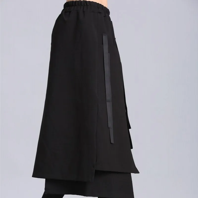 Европейские осенние женские прямые юбки с высокой талией однотонные свободные