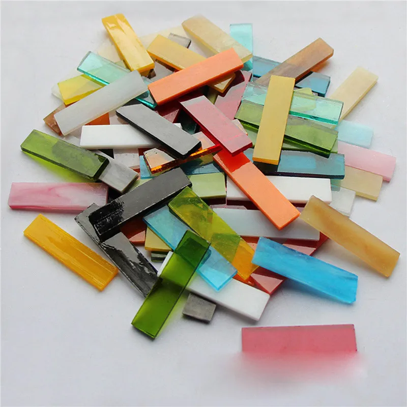 

70 шт./упаковка, мозаика из прозрачного стекла, 4 х1 см