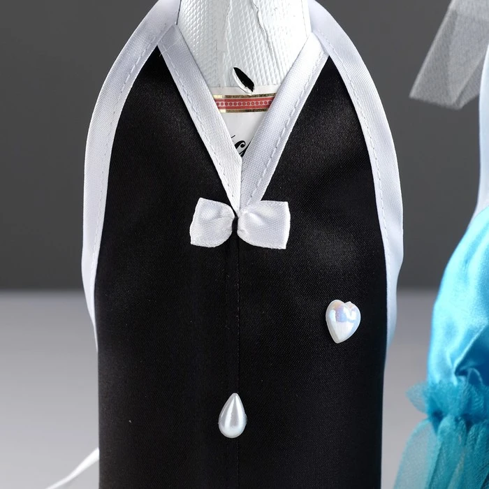 Украшение на шампанское &quotСвадебный вальс&quot бирюзовое 2698986 |