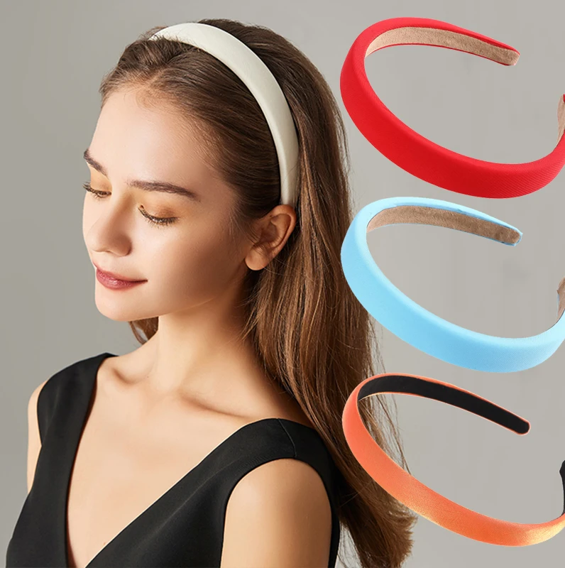 

AWAYTR 2cm Solid Soft Headband Women Hairbands For Lady Turban Fashion Simple Hair Hoop Girls Bezel Hair Accessories Headwear
