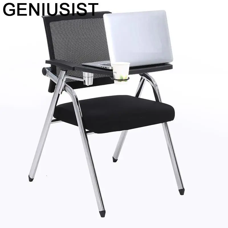 Foldable Conferencia Pegable Metal Bureau Meuble Etudiante Para Kursi Staf De Office Silla Oficina Folding Chair With Board |