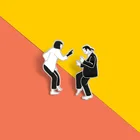 Эмалированные булавки в виде чжущей чжуткости для дискотеки, импровизированные модные значки для кино, подарки для друзей