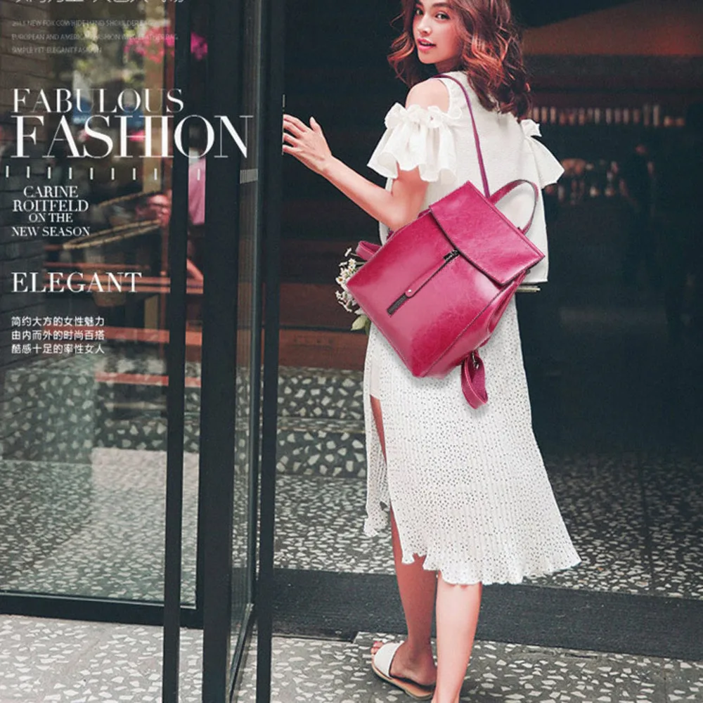 Модный рюкзак из натуральной кожи для женщин роскошные женские рюкзаки ноутбука