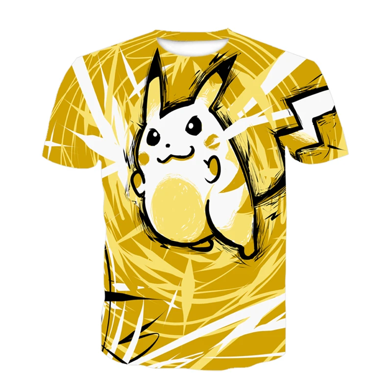 

3D Print Pikachu T Shirt Kids Cartoon Animation Pattern Printing Casual Fashion Cool Boy Girl Baby Tops Comfortable Short Sleev