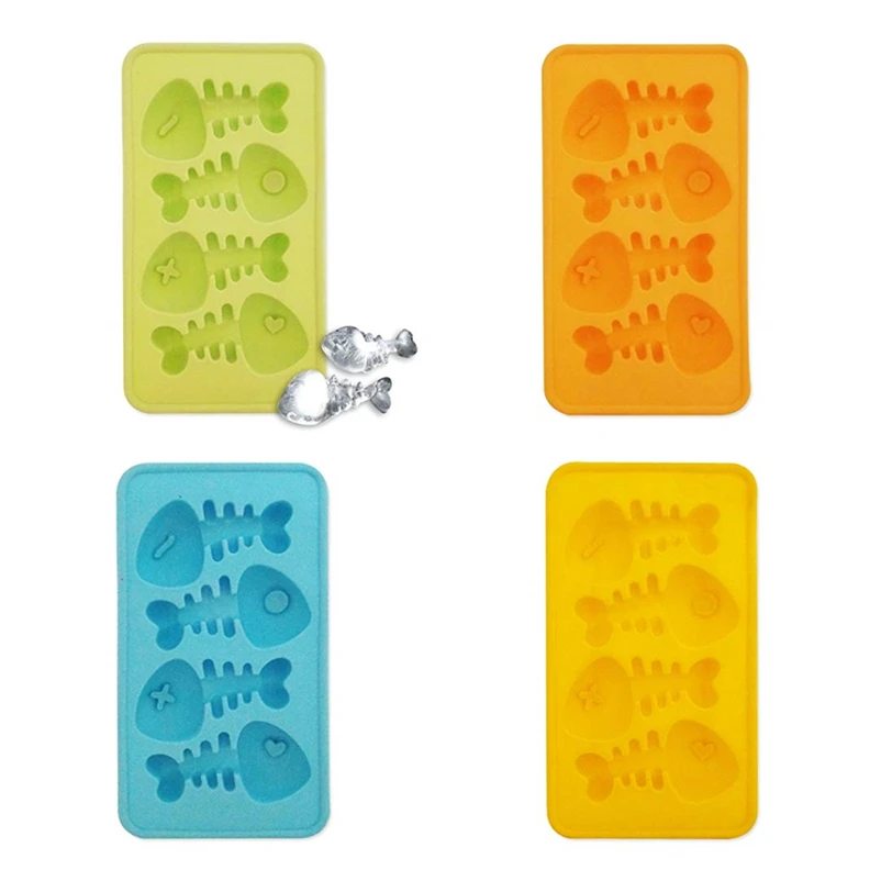 Рыба шиповник кости животные кубик льда лоток напиток прохладная форма для