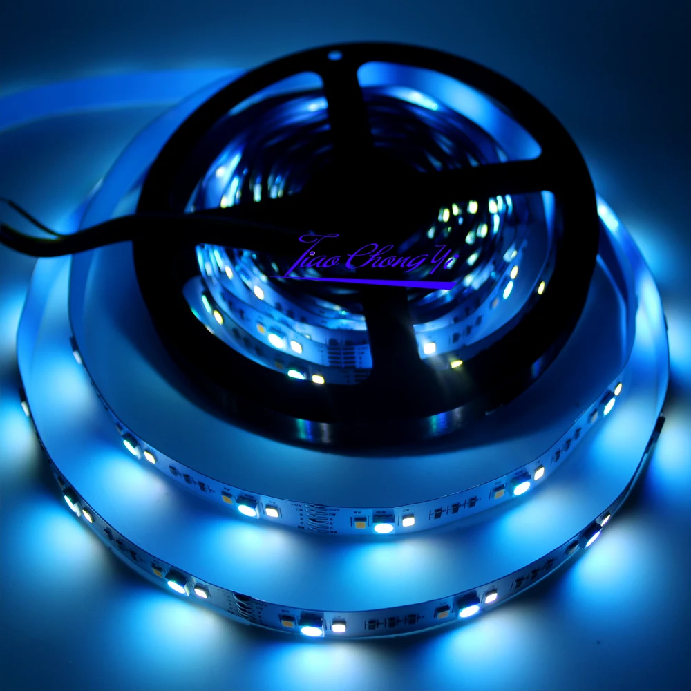 5 м RGBCCT 90led/M светодиодная лента 5050 RGB+ 2835 белый/теплый белый+ 2,4G RF RGBWC контроллер+ 12 В 6A мощность