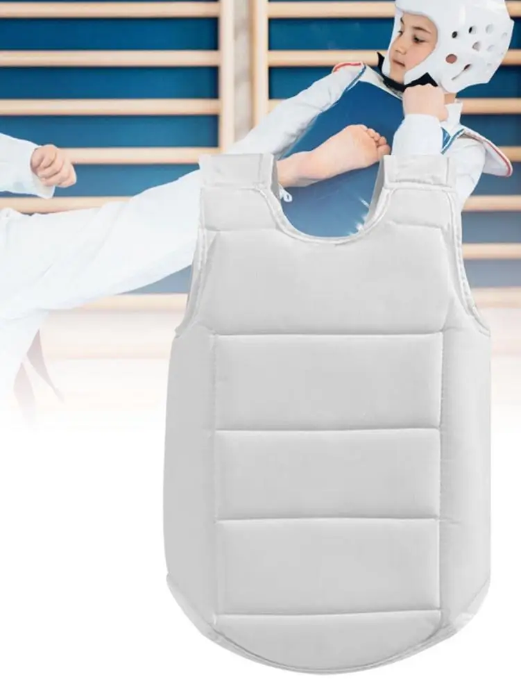 Adult Child Taekwondo Karate Chest Protective Vest Gear Boxing Karate Protection Equipment Breast Body Guard White Sport