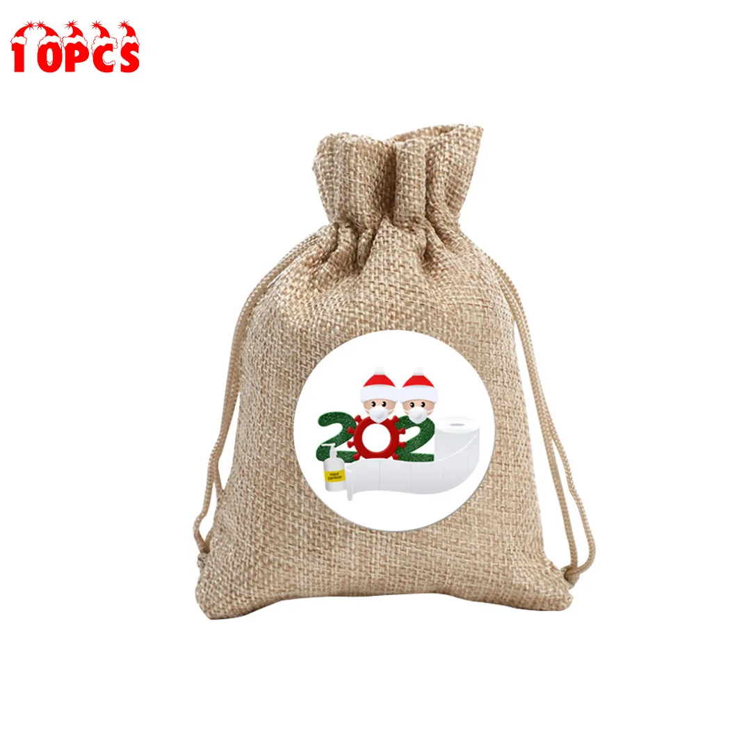 

Holiday Christmas Gift Bag Creative Decoration Drawstring Hanging Pack