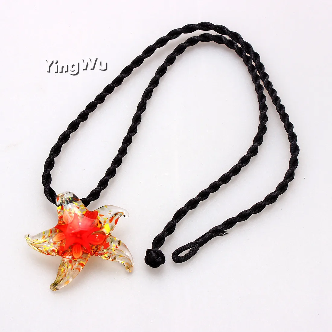 

Fashion Charm Handmade Lampwork Murano Glass Star Pendant Necklace Women 6pcs Wholesale
