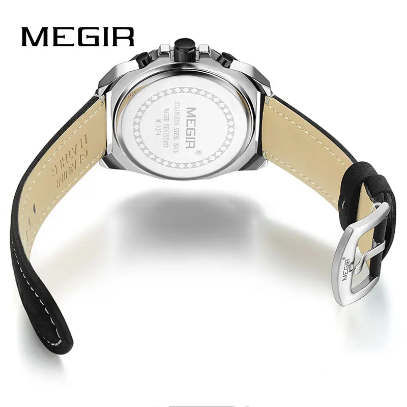 Часы наручные MEGIR мужские с хронографом Брендовые спортивные армейские