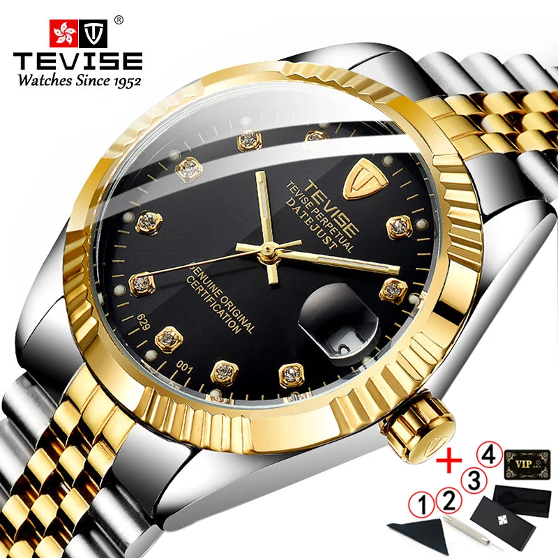 TEVISE автоматические часы мужские 2019 Топ бренд класса люкс классические