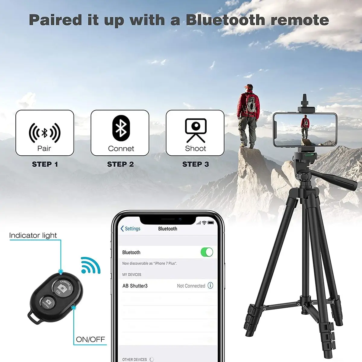 dslr flexible tripod extendable travel lightweight stand remote control for mobile cell phone mount camera gopro live youtube free global shipping