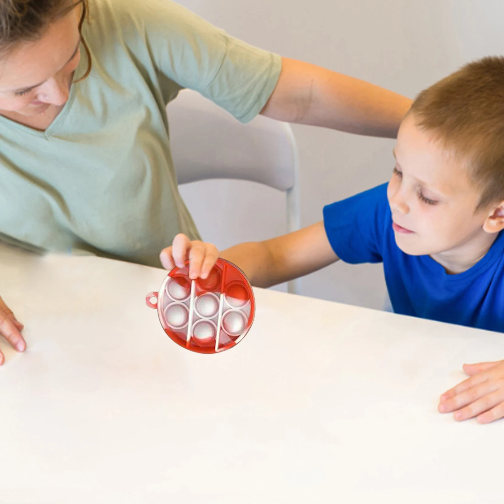 Juguetes sensoriales de burbujas de silicona suave para ni&ntilde;os, juguete educativo de escritorio para el peluche, colgante, 1 unidad-4
