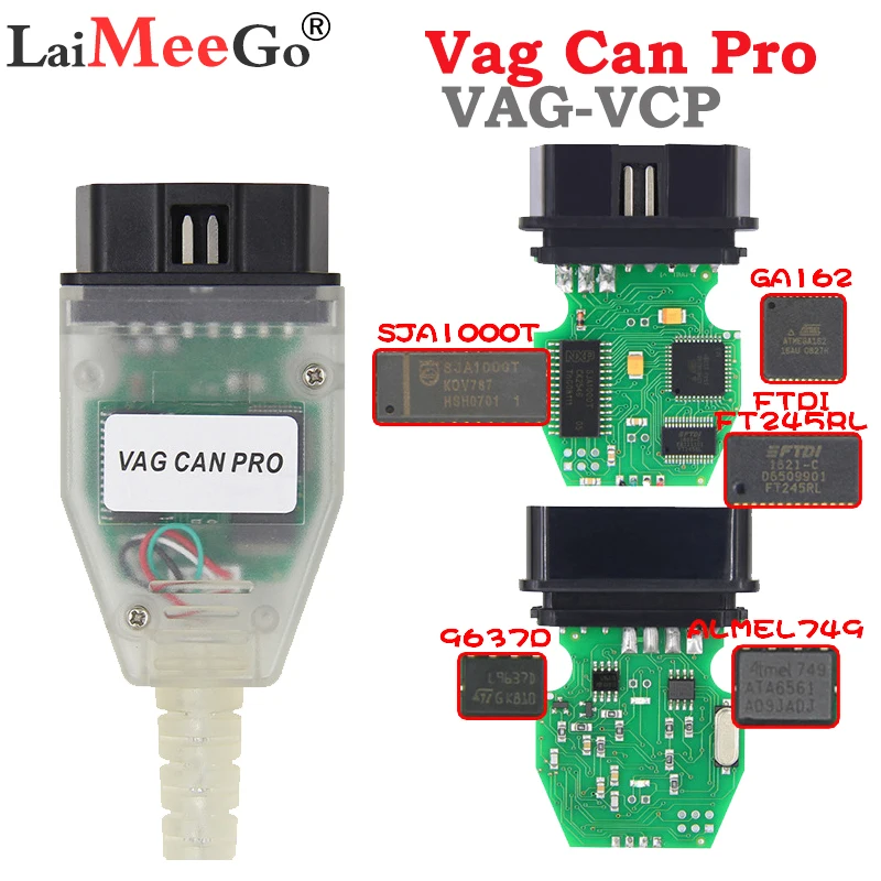 VAG PRO CAN BUS + UDS K line версия 5.5.1 FTDI FT245RL чип VCP Com OBD2 Диагностический интерфейс кабель vag