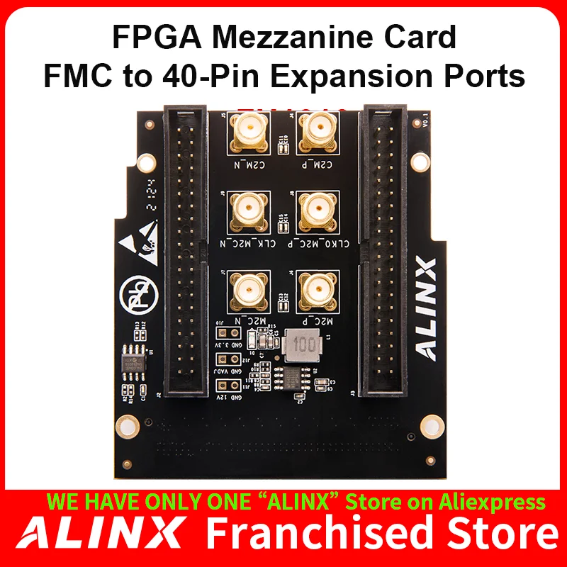 

ALINX FL1010: интерфейс FMC LPC на 40-контактные порты расширения, плата адаптера интерфейса, Дочерняя плата FMC для платы ПЛИС