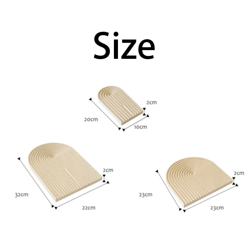 

Nordic Modern Wooden Trays Decorative Water Ripple Afternoon Tea Dessert Plate Jewelry Display Tray Living Room Desktop Ornament
