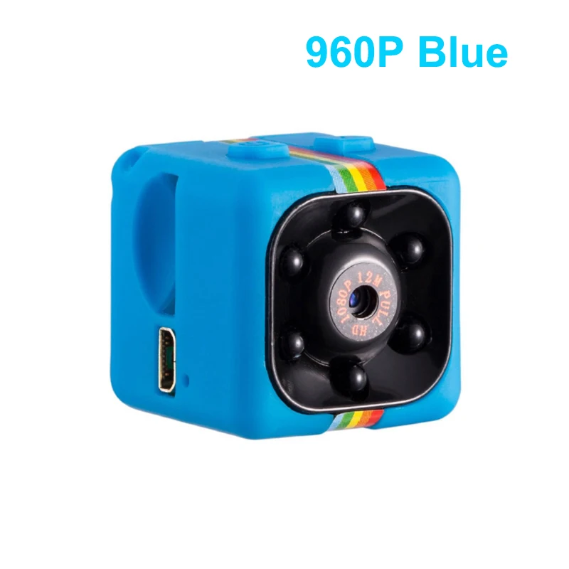 960P blue SQ11 Спортивная мини-камера, мини-камера 1080 P, видеокамера, Спортивная инфракрасная камера ночного видения, автомобильная Цифровая видеокамера - Цвет: 960P blue