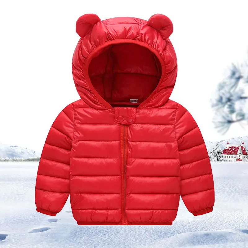 Детский пуховик парка для мальчиков и девочек зимний жакет с капюшоном верхняя
