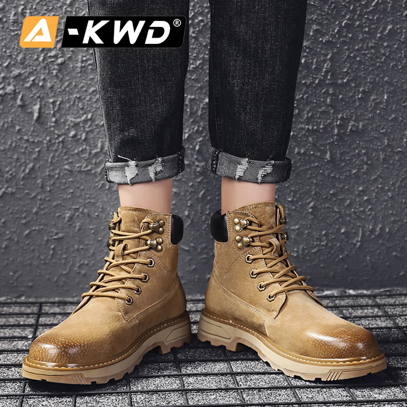 Мужские ботинки Heren Schoenen зимние водонепроницаемые рабочая обувь повседневная