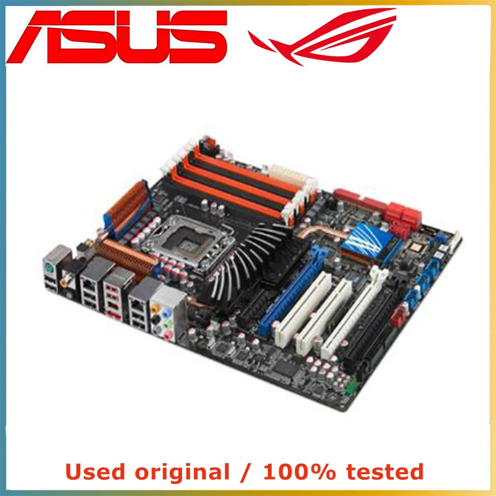 Для процессора Intel X58 LGA 1366 для ASUS P6T Deluxe V2 материнская плата компьютера LGA1366 DDR3 б/у