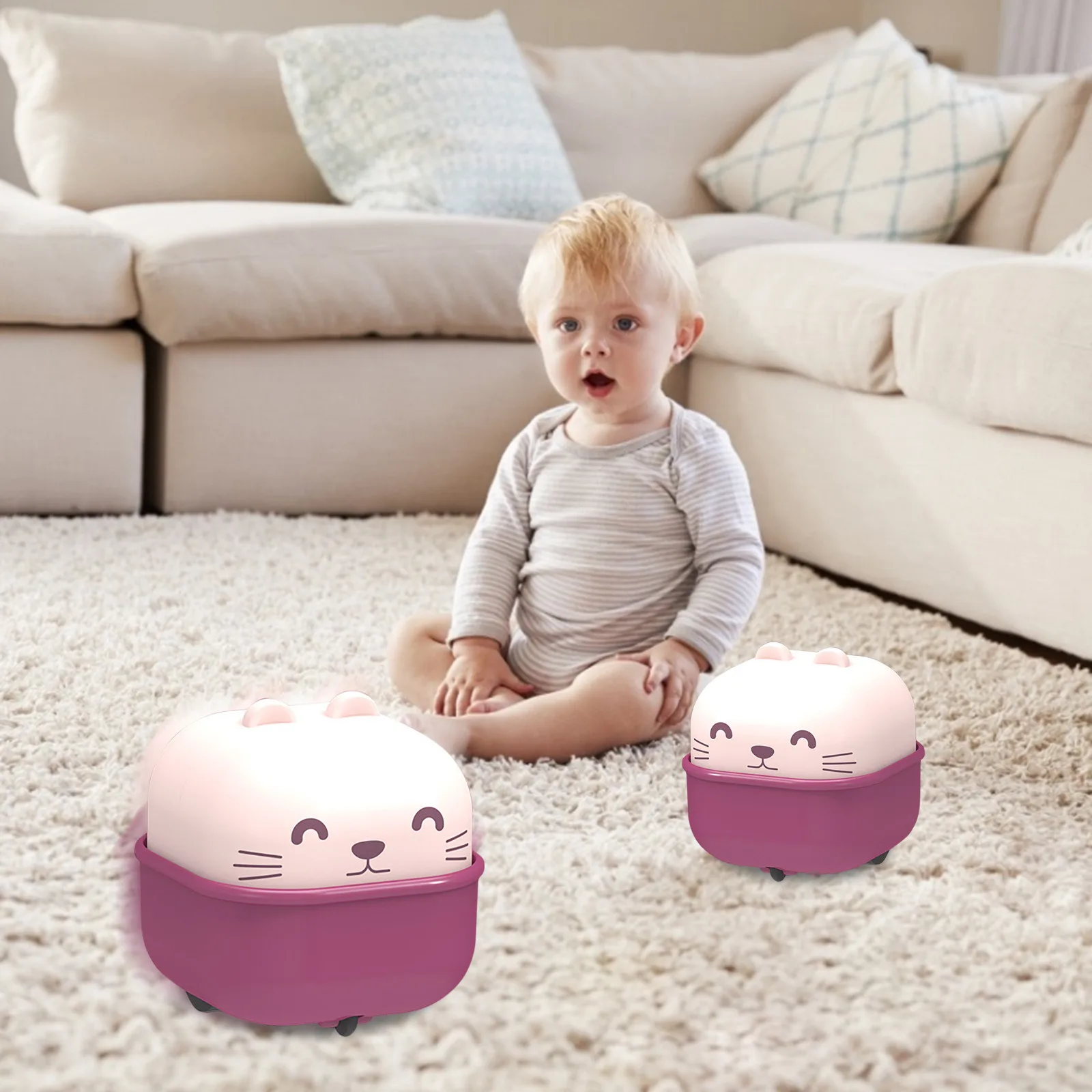 Kawaii Веселая кошка пресс Go игрушечные транспортные средства фрикционный