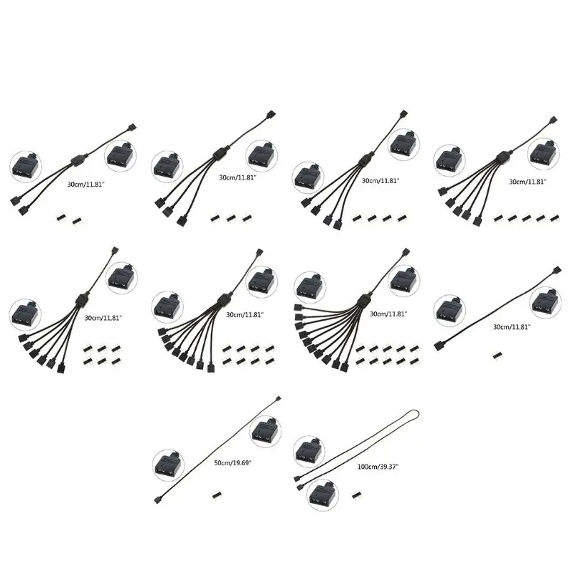 5В 3Pin интерфейс передачи Удлинительный кабель RGB разделительный шнур для A SUS MSI