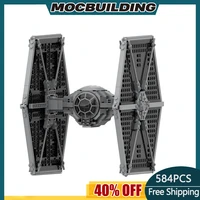 star movie moc tie fighter imperial spaceship transporter model diy assembly building blocks toy brick gifts